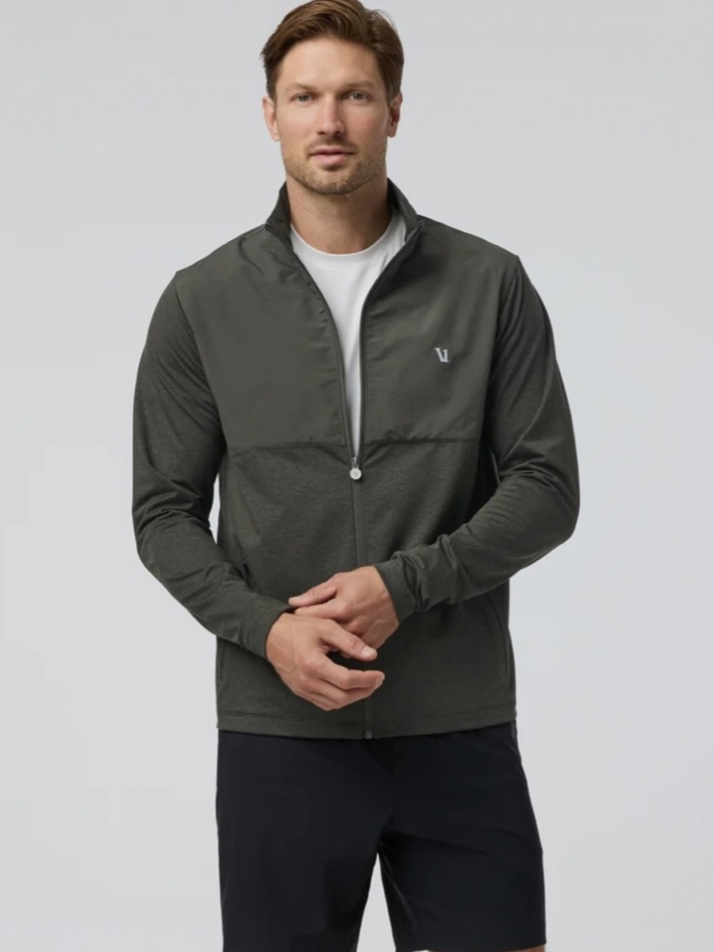 Vuori Men's Vuori Sunday Element Track Jacket Kale Heather Size L NWOT